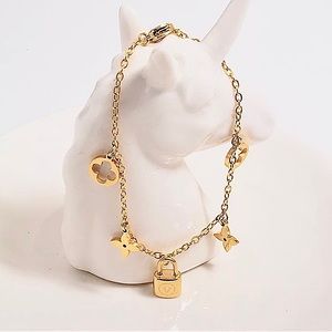 Valentino-LV Style Charm Bracelet